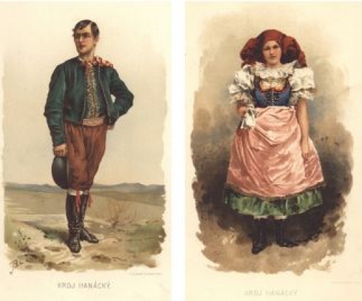 Hanácké kroje v mužském a ženském provedení (ilustrační foto)